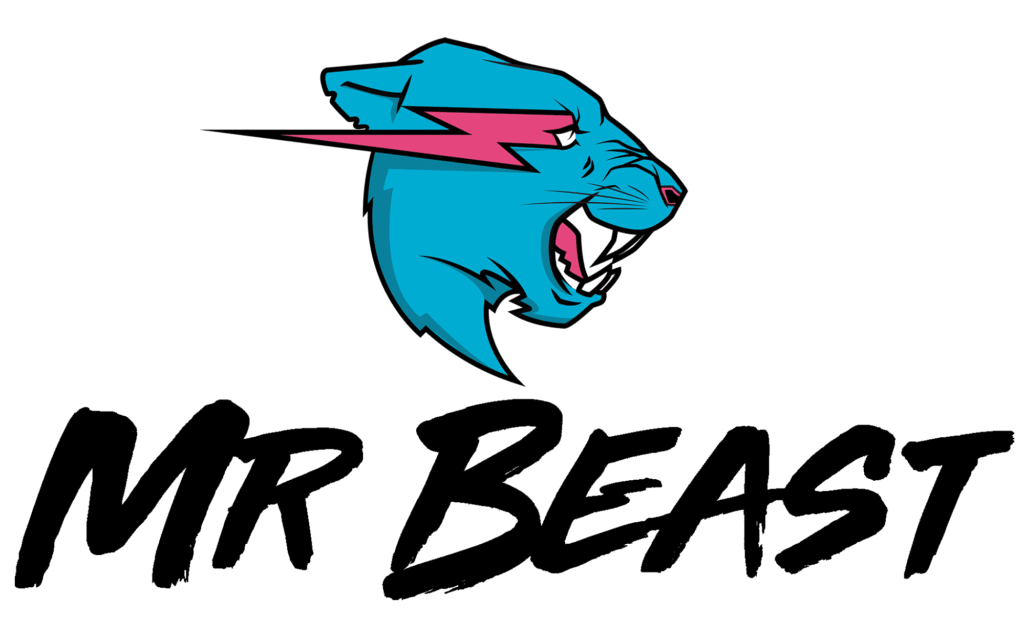 Logo de MrBeast: cabeza de jaguar azul con rayo rosa y texto "MR BEAST" en negro.
Imagen del logo oficial de MrBeast con un jaguar azul y un rayo rosa.
El logo del jaguar de MrBeast con un rayo atravesando su ojo.
Diseño del logo de MrBeast: jaguar azul, rayo rosa y nombre en negro cursiva.
Icono de la marca MrBeast con un jaguar y la inscripción "MR BEAST".